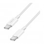 LogiLink CU0341 USB 2.0 Type-C kabelis, C/M į C/M, 480 Mbps, 60 W, nailonas, baltas, 1 m
