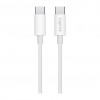 LogiLink CU0341 USB 2.0 Type-C kabelis, C/M į C/M, 480 Mbps, 60 W, nailonas, baltas, 1 m