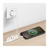 LogiLink CU0341 USB 2.0 Type-C kabelis, C/M į C/M, 480 Mbps, 60 W, nailonas, baltas, 1 m