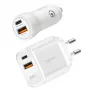 LogiLink PA0374 USB-A/C įkrovimo rinkinys, 20 W, 1x USB-A ir 1x USB-C, baltas