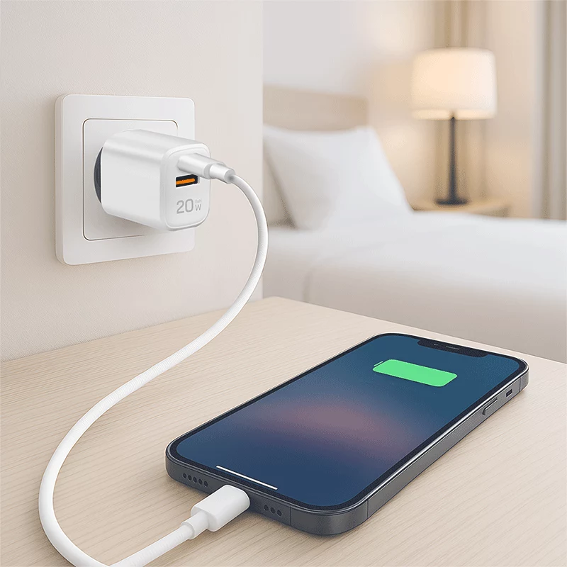 LogiLink PA0374 USB-A/C įkrovimo rinkinys, 20 W, 1x USB-A ir 1x USB-C, baltas