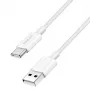 LogiLink CU0319 USB 2.0 Type-C kabelis, A/M į C/M, 480 Mbps, 60 W, nailoninis, baltas, 0,15 m