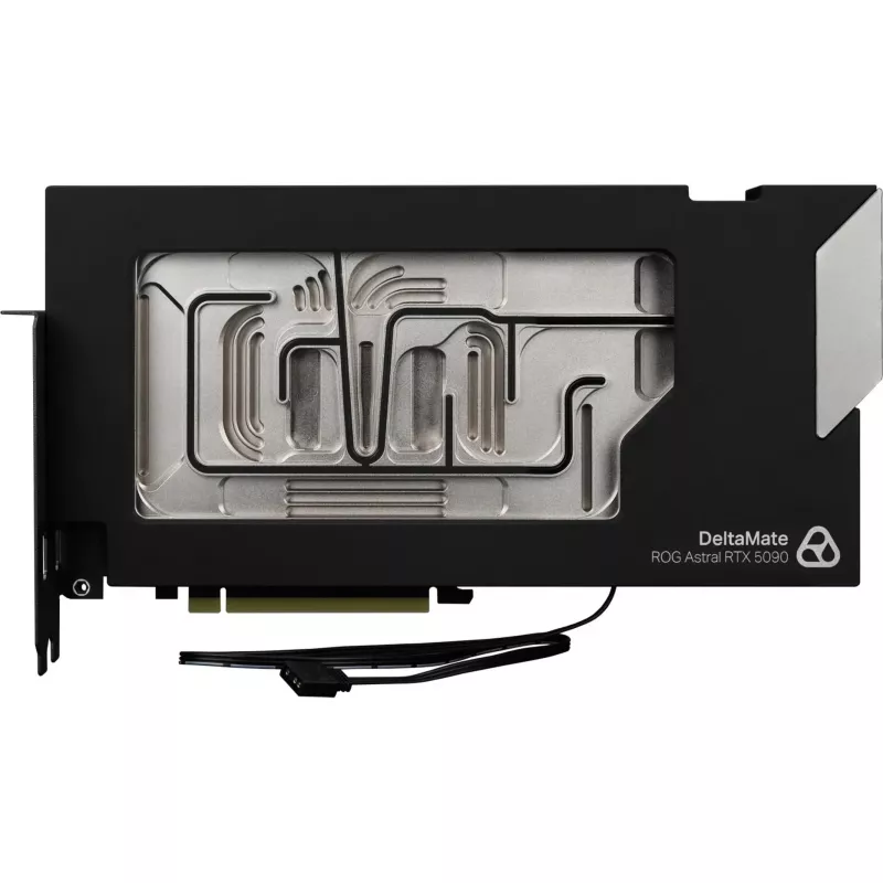 Thermal Grizzly DeltaMate GPU vandens blokas, skirtas ROG Astral RTX 5090, juodas/sidabrinis