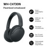 Sony WH-CH730N belaidės ausinės su triukšmo slopinimu, juodos