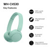Sony WH-CH530 belaidės Bluetooth ausinės, mėtinės