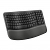 Logitech Wave Keys 920-012289 belaidė ergonominė klaviatūra, 2,4 GHz / Bluetooth, šveicariškas (CH) išdėstymas, grafito spalvos