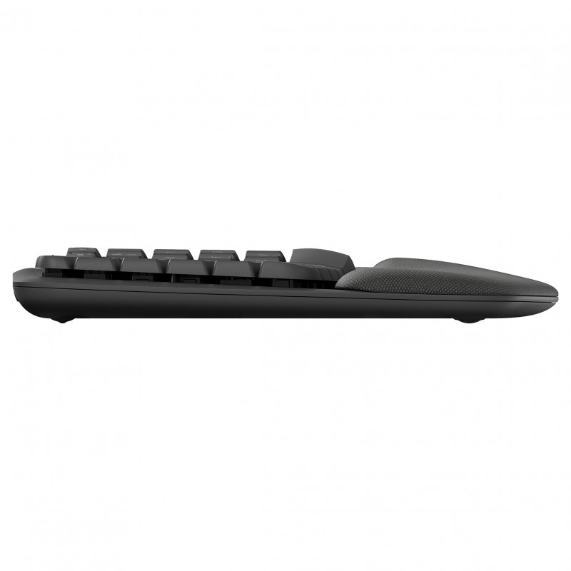 Logitech Wave Keys 920-012289 belaidė ergonominė klaviatūra, 2,4 GHz / Bluetooth, šveicariškas (CH) išdėstymas, grafito spalvos