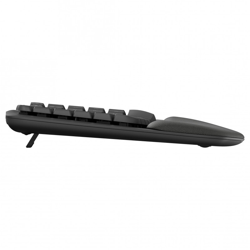 Logitech Wave Keys 920-012289 belaidė ergonominė klaviatūra, 2,4 GHz / Bluetooth, šveicariškas (CH) išdėstymas, grafito spalvos