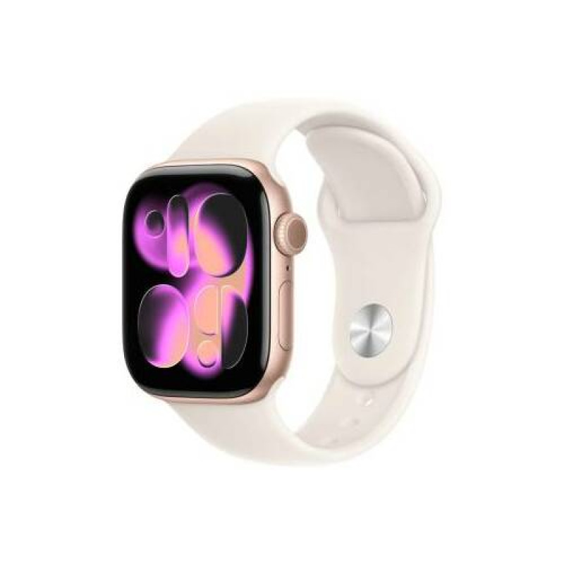 Apple Watch Series 11 išmanusis laikrodis 5G, 42 mm aliuminio korpusas, S/M, auksinis, MF8E4QL/A