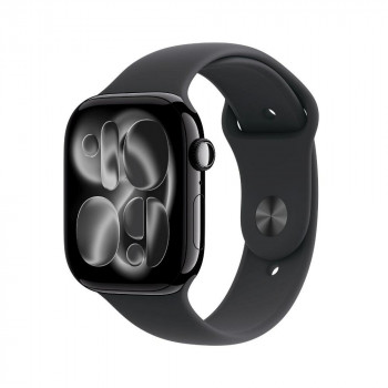 Apple Watch Series 11 išmanusis laikrodis 5G, 46 mm aliuminio korpusas, M/L, juodas, MFC44QL/A