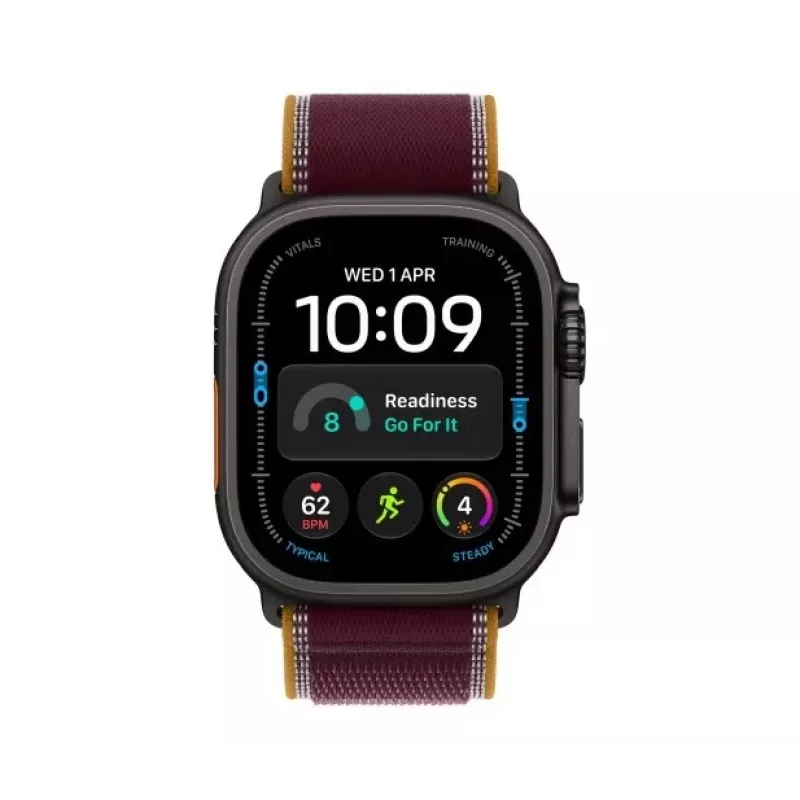 Apple Watch Ultra 4 išmanusis laikrodis, GPS + Cellular, 49 mm, juodas, Trail Loop bordo, M/L