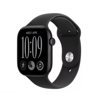 Apple Watch Series 12 GPS išmanusis laikrodis, 42 mm, juodas aliuminio korpusas, juodas Sport dirželis S/M