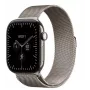 Apple Watch Series 12 išmanusis laikrodis, GPS + Cellular, 42 mm, natūralaus titano korpusas, natūrali Milano apyrankė