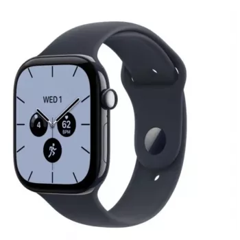 Apple Watch Series 12 išmanusis laikrodis, GPS + Cellular, 42 mm, naktinės mėlynos spalvos keraminis korpusas, tamsiai mėlyna sportinė apyrankė M/L