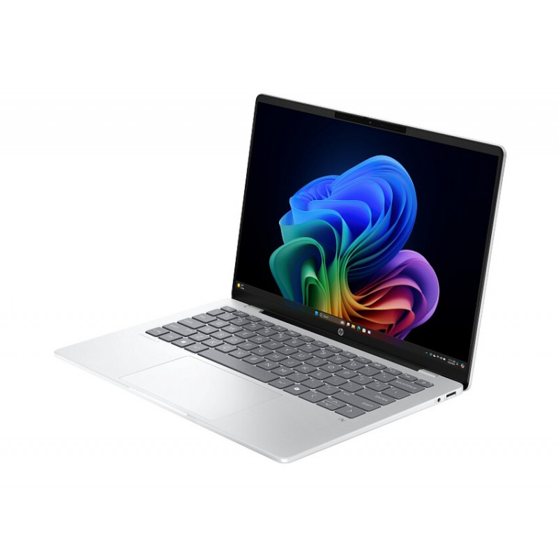 HP OmniBook 5 14-he0013nf nešiojamasis kompiuteris, Qualcomm Snapdragon X, 16 GB RAM, 512 GB SSD, 14 colių WUXGA OLED, Windows 11, atnaujintas