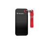 Verbatim Pocket 32434 nešiojamasis SSD, 128 GB, USB 3.2 Type-C, juoda/raudona