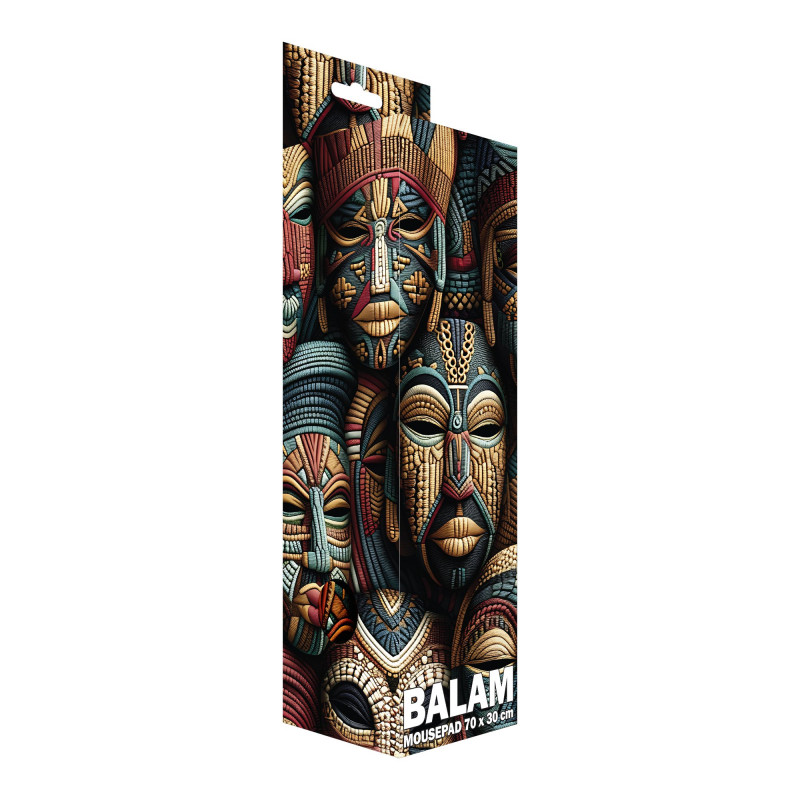 Sbox BALAM XL MP-04 pelės kilimėlis, 700x300 mm, juodas su raštu