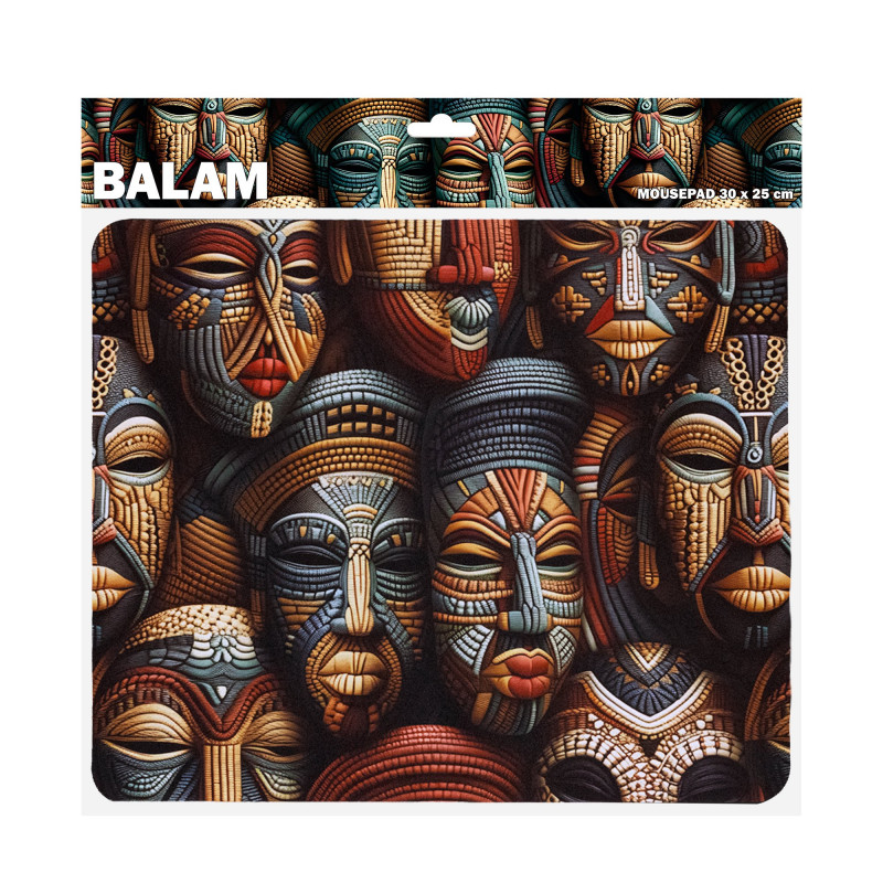 Sbox BALAM M MP-04 pelės kilimėlis, 300x250 mm, juodas su raštu