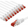 Goobay 66647 CAT 6 komutacinis kabelis, S/FTP (PiMF), 2 m, baltas (10 vnt.)