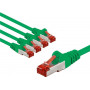 Goobay 66658 CAT 6 tinklo jungiamasis laidas, S/FTP (PiMF), 1 m, žalias, vario laidininkas (CU), 5 vnt.