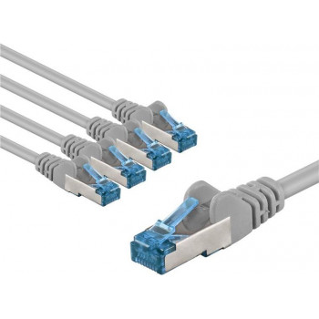 Goobay 67516 CAT 6a tinklo jungiamasis laidas, S/FTP, 2 m, pilkas, 5 vnt.