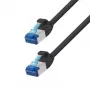 LogiLink CP5023S jungiamasis kabelis Cat.6A SLIM S/FTP LSZH, 0,5 m, juodas, SlimLine