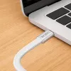 LogiLink CU0445 USB 2.0 plokščias kabelis USB-C į USB-C, pintas, 480 Mbps, 60 W, baltas, 1 m