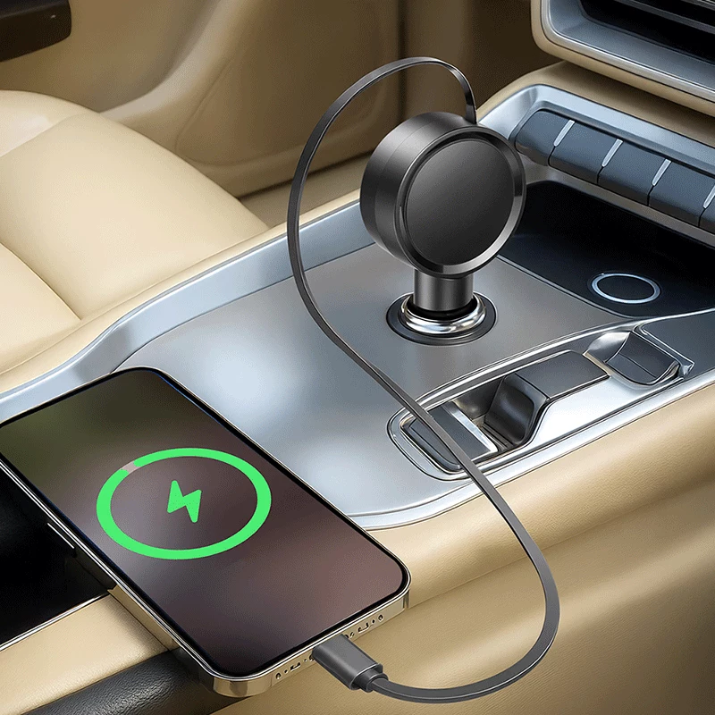 LogiLink PA0400 automobilinis USB-C įkroviklis, 1 prievadas, PD 3.0, 30 W, įtraukiamas kabelis, 0,8 m