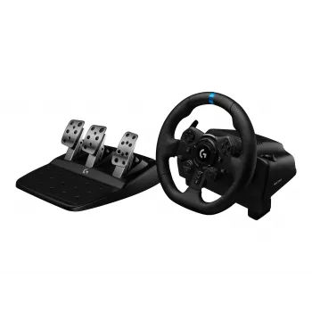 Logitech G923 lenktynių vairas su pedalais, skirtas PC, juodas