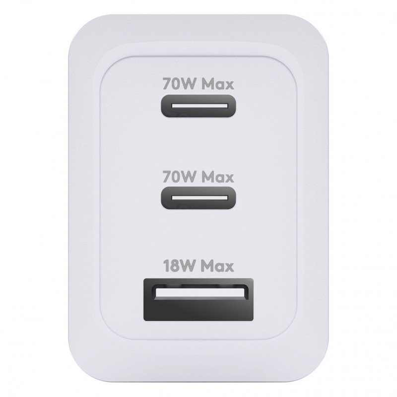 dbramante1928 CI70CCWH4436 maitinimo adapteris, 70 W, 2x USB-C + 1x USB-A, ES kištukas, baltas