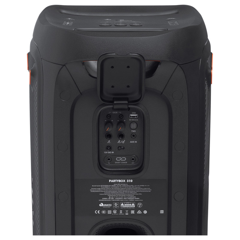 JBL PartyBox 310 JBLPARTYBOX310EU nešiojamoji vakarėlių kolonėlė, belaidė, Bluetooth, valdoma programėle, 240 W, dviejų juostų, juoda