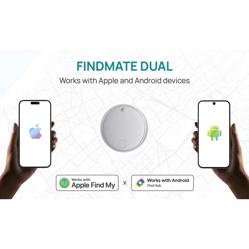 XD Design FindMate Dual RCS sekiklis P301.6203, Apple Find My ir Android Find Hub, IPX5
