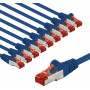 Goobay 66630 CAT 6 jungiamasis kabelis, S/FTP (PiMF), 3 m, mėlynas (10 vnt.)