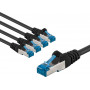 Goobay 67540 komutacinis kabelis Cat 6a S/FTP (PiMF), 5 m, juodas (5 vnt.)
