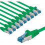 Goobay CAT 6A S/FTP (PiMF) jungiamasis kabelis, 5 m, žalias (10 vnt.)