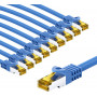 Goobay RJ45 CAT 6A S/FTP (PiMF) jungiamasis kabelis, 500 MHz, iš CAT 7 kabelio, 5 m, mėlynas (10 vnt.)
