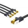 Goobay RJ45 CAT 6A S/FTP (PiMF) jungiamasis kabelis, 500 MHz, iš CAT 7 kabelio, 2 m, juodas