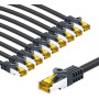 Goobay 69415 RJ45 komutacinis kabelis CAT 6A S/FTP (PiMF), 500 MHz, su CAT 7 kabeliu, 3 m, juodas (10 vnt.)