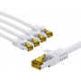 Goobay 69426 RJ45 komutacinis kabelis CAT 6A S/FTP (PiMF), 500 MHz, su CAT 7 kabeliu, 5 m, baltas (5 vnt.)