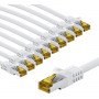 Goobay 69449 RJ45 komutacinis kabelis CAT 6A S/FTP (PiMF), 500 MHz, su CAT 7 kabeliu, 2 m, baltas (10 vnt.)