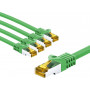 Goobay 69754 RJ45 komutacinis laidas CAT 6A S/FTP (PiMF), 500 MHz, iš CAT 7 laido, 3 m, žalias (5 vnt.)