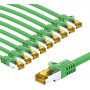Goobay 69756 RJ45 komutacinis laidas CAT 6A S/FTP (PiMF), 500 MHz, iš CAT 7 laido, 1 m, žalias (10 vnt.)