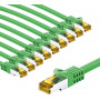 Goobay 69759 RJ45 komutacinis laidas CAT 6A S/FTP (PiMF), 500 MHz, iš CAT 7 laido, 5 m, žalias (10 vnt.)