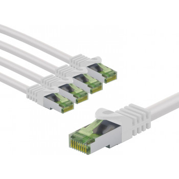 Goobay 69769 CAT 8.1 tinklo jungiamasis kabelis, GHMT sertifikuotas, S/FTP (PiMF), 2 m, baltas (5 vnt.)
