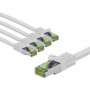 Goobay 69779 CAT 8.1 tinklo jungiamasis kabelis, GHMT sertifikuotas, S/FTP (PiMF), 3 m, baltas (5 vnt.)