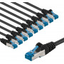 Goobay 67544 CAT 6A komutacinis kabelis, S/FTP (PiMF), 5 m, juodas (10 vnt.)
