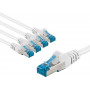 Goobay 67547 CAT 6A komutacinis kabelis, S/FTP (PiMF), 3 m, baltas (5 vnt.)