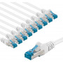 Goobay CAT 6A jungiamasis kabelis, S/FTP (PiMF), 2 m, baltas, 10 vnt.