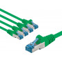Goobay CAT 6A jungiamasis kabelis, S/FTP (PiMF), 5 m, žalias, 5 vnt.