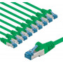 Goobay CAT 6A jungiamasis kabelis, S/FTP (PiMF), 2 m, žalias, vario laidininkas (CU), 10 vnt.